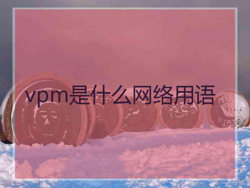 vpm是什么网络用语