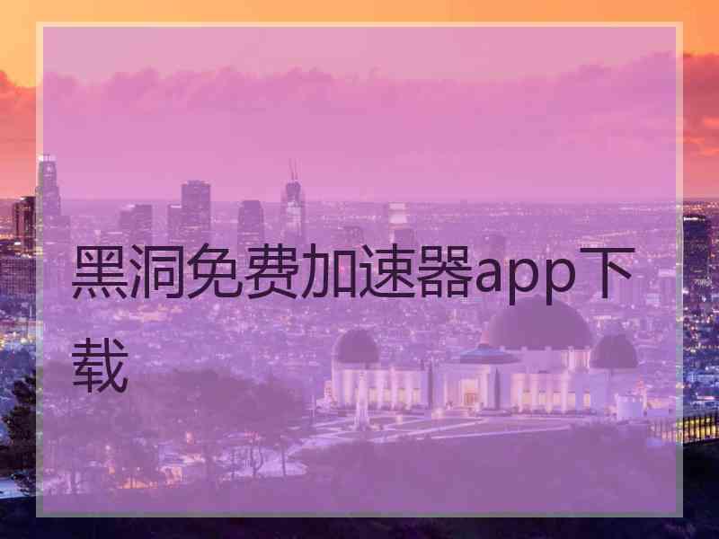 黑洞免费加速器app下载