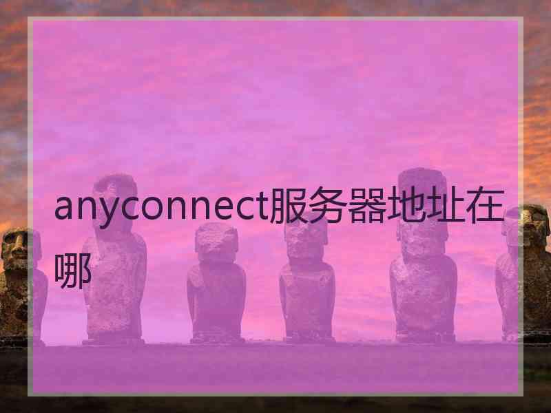 anyconnect服务器地址在哪