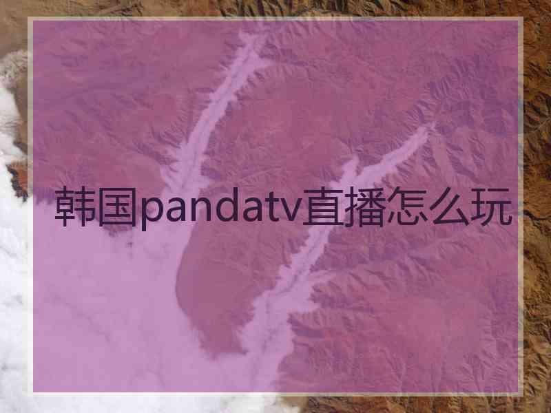 韩国pandatv直播怎么玩