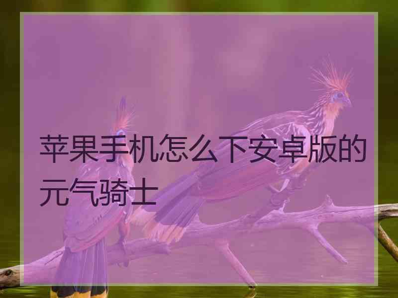 苹果手机怎么下安卓版的元气骑士