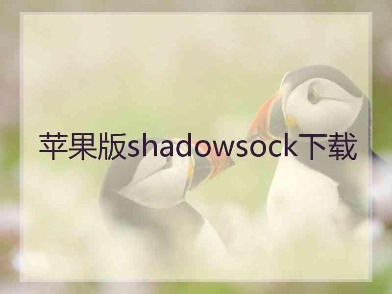 苹果版shadowsock下载