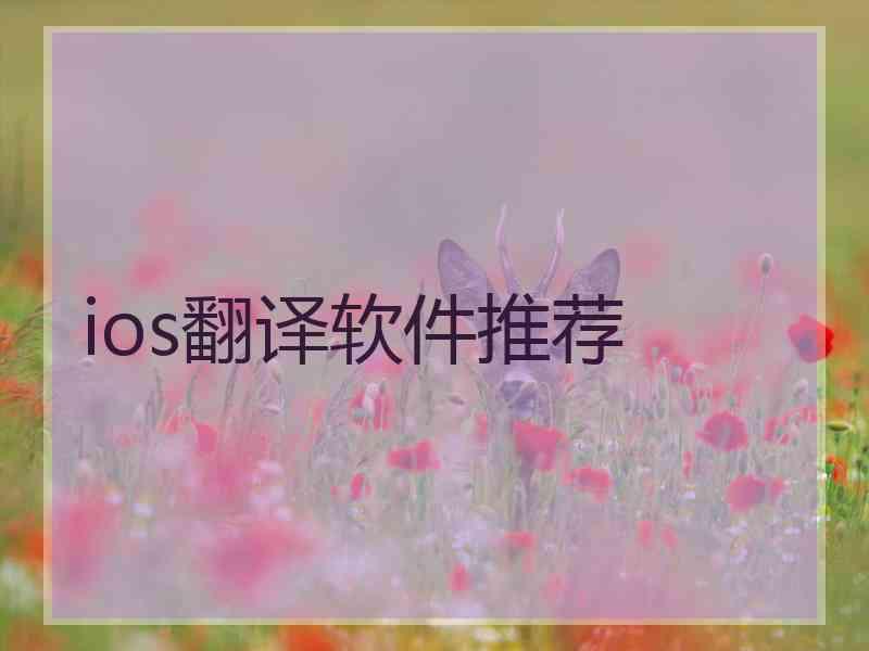 ios翻译软件推荐